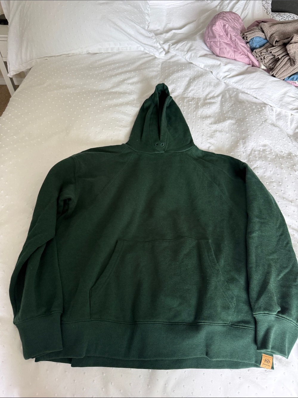 tentree Forest Green Women's Cozy Pullover Hoodie